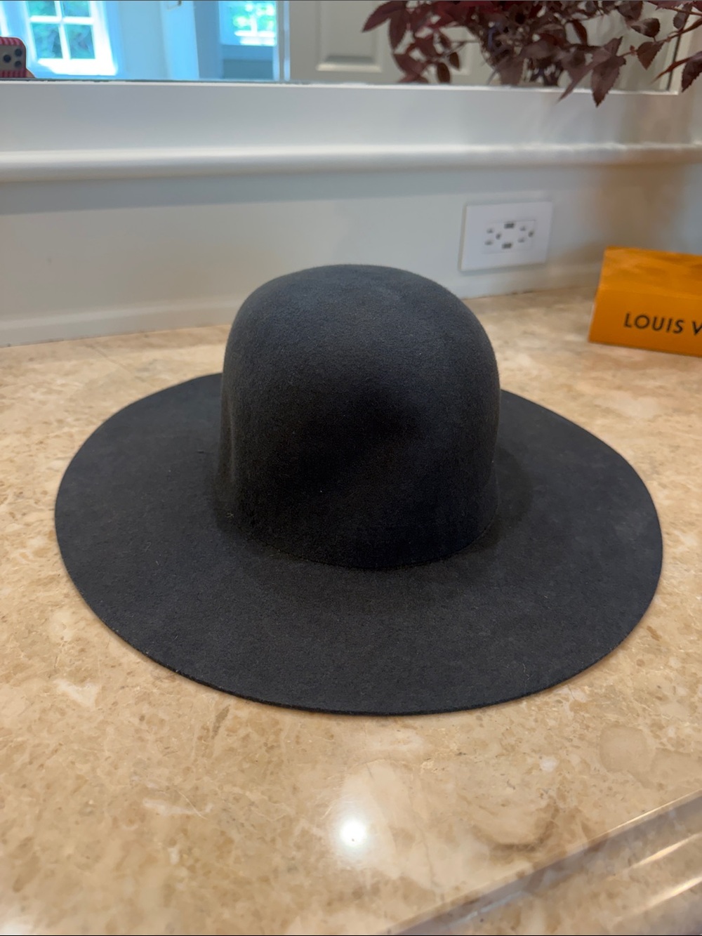 & Other Stories Navy Felt Fedora Hat